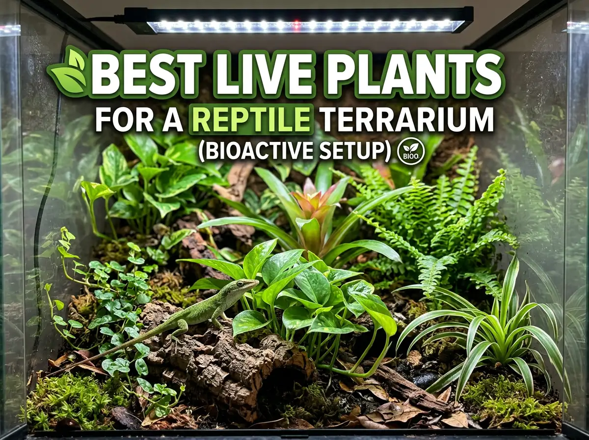 Best Live Plants for a Reptile Terrarium (Bioactive Setup)