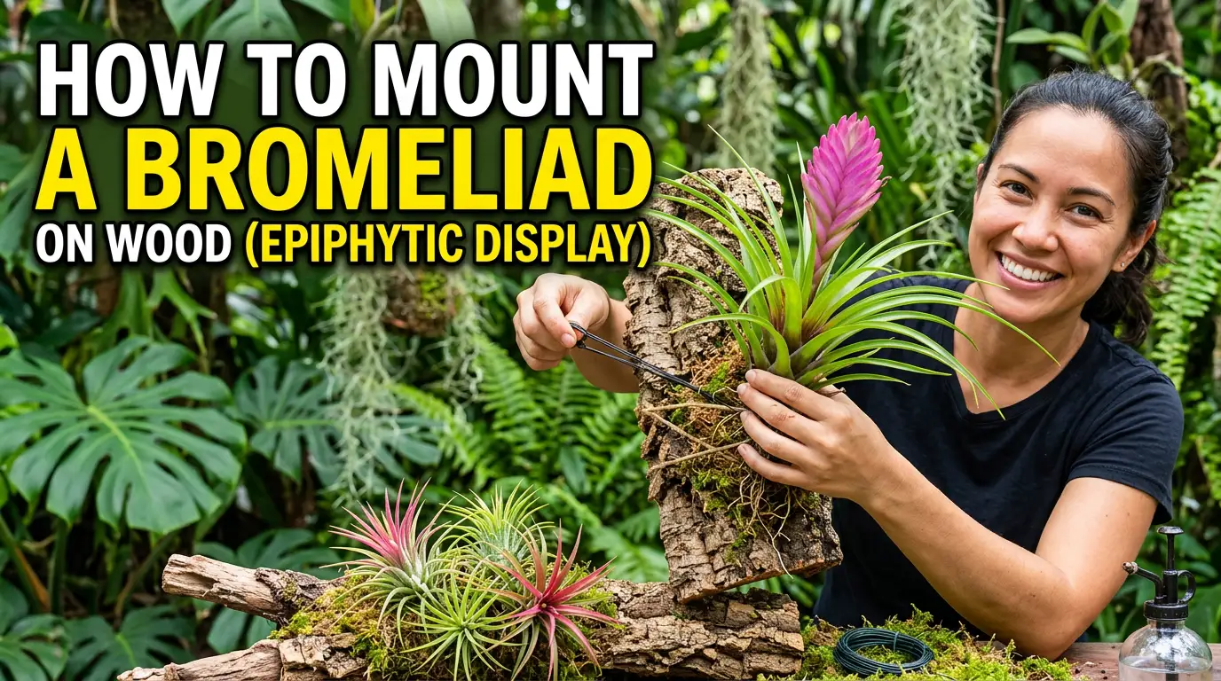 How to Mount a Bromeliad on Wood (Epiphytic Display)