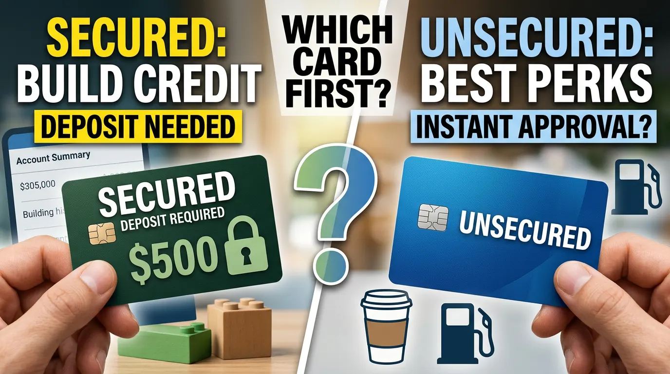 Secured vs. Unsecured Credit Cards: Which Should You Get First?