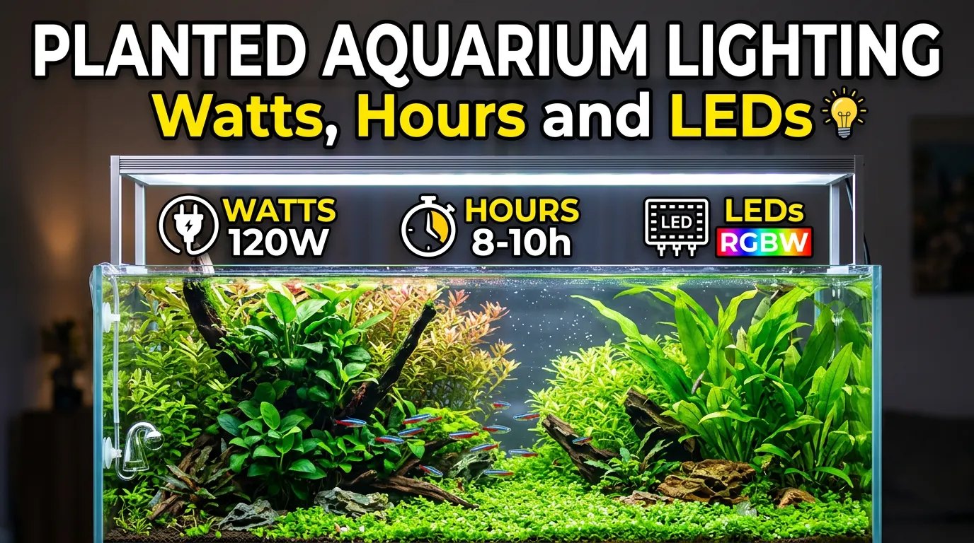 Planted Aquarium Lighting: Watts, Hours and LEDs